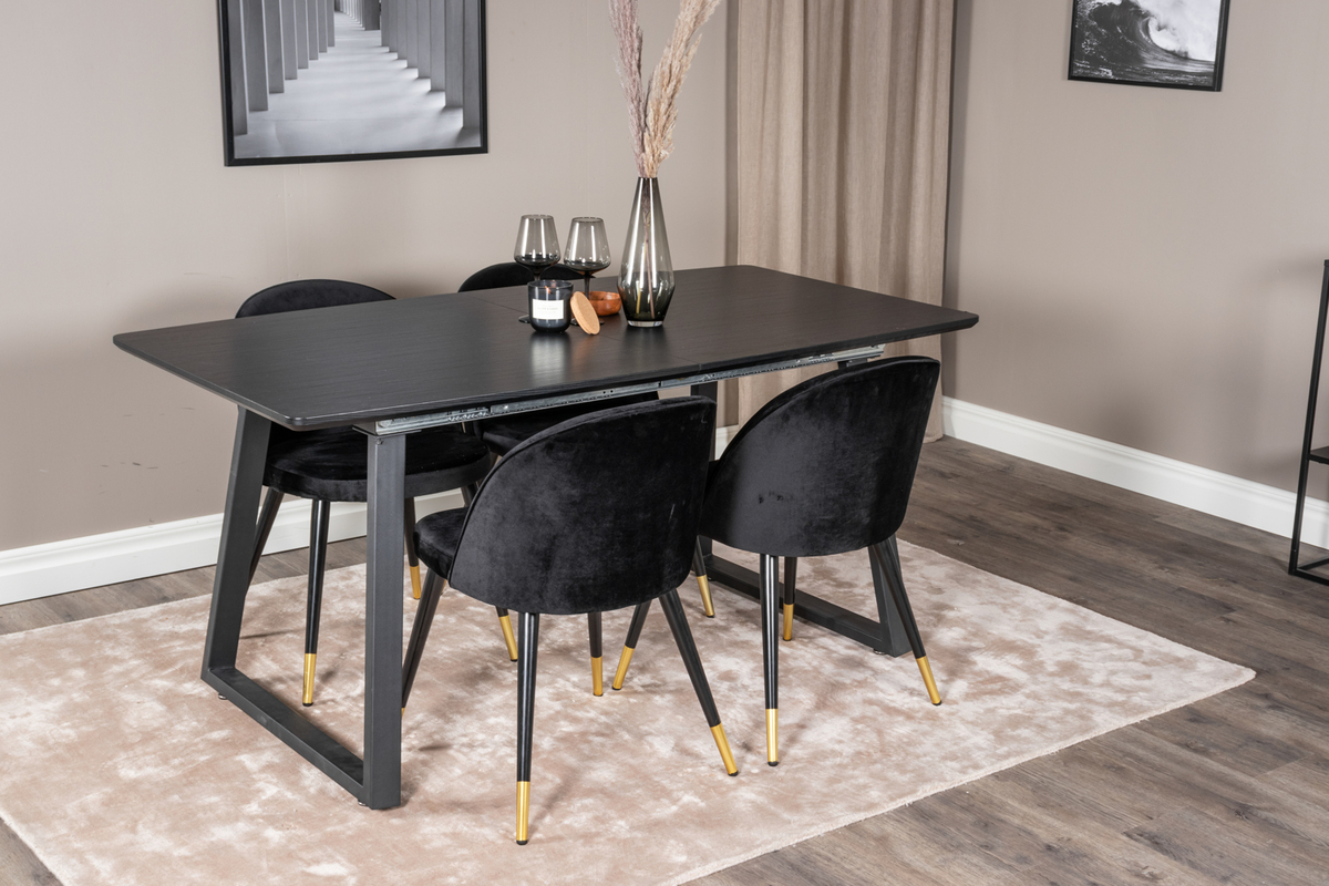 Sedia 'Elverum' - Nero/ottone