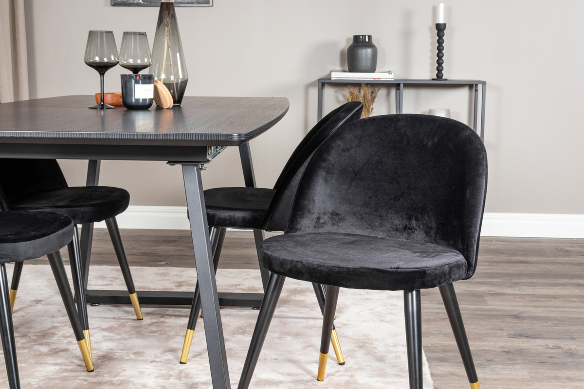 Sedia 'Elverum' - Nero/ottone