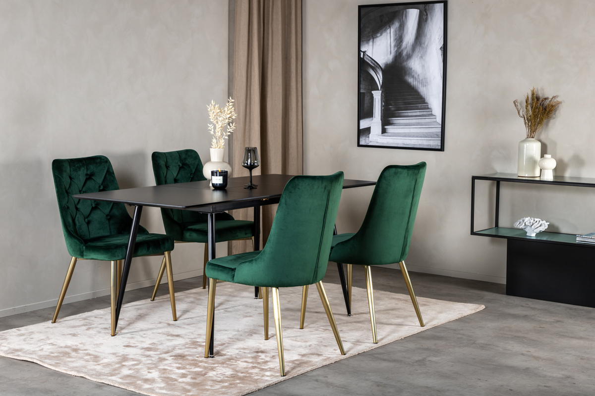 Sedia 'Elverum Deluxe' - Verde/Ottone