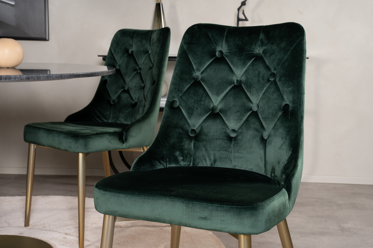 Sedia 'Elverum Deluxe' - Verde/Ottone