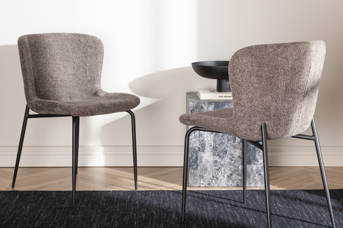 Sedia 'Eresfjord' - Grigio scuro/Nero