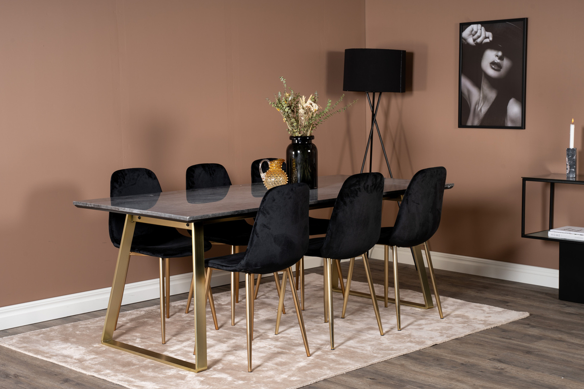 Sedia 'Eidsberg' - Nero/Ottone