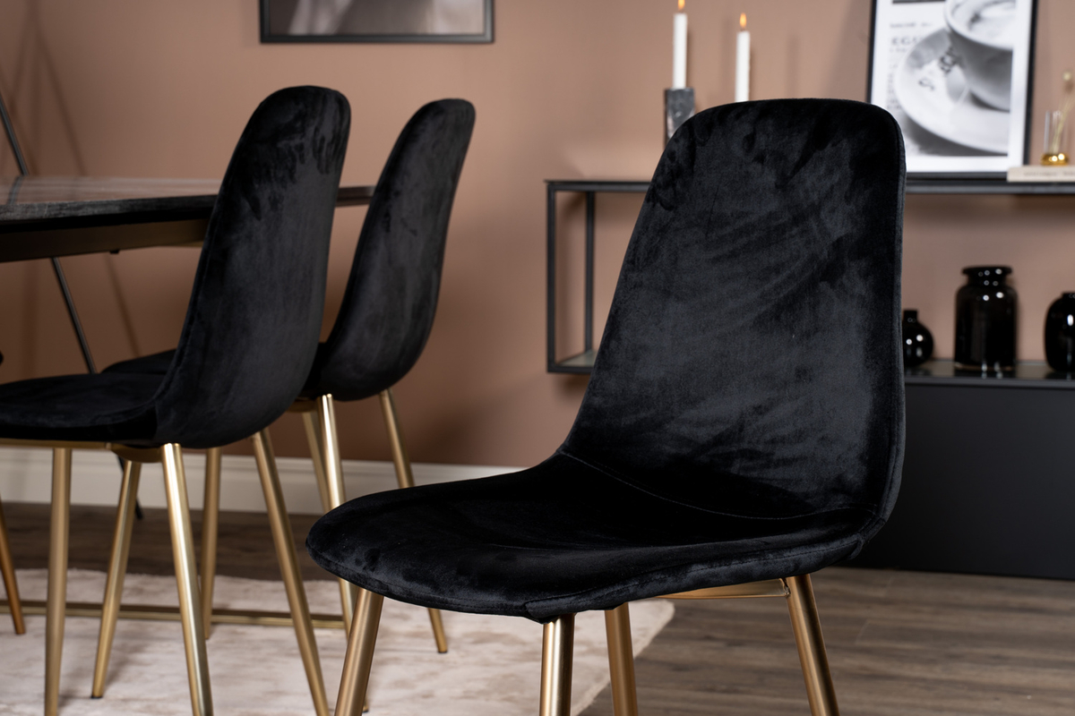 Sedia 'Eidsberg' - Nero/Ottone