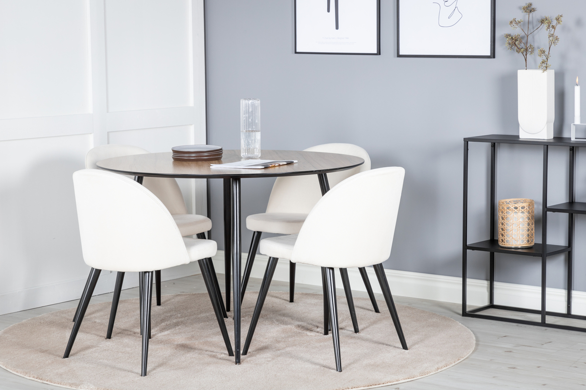 Sedia 'Elverum' - Bianco/Nero