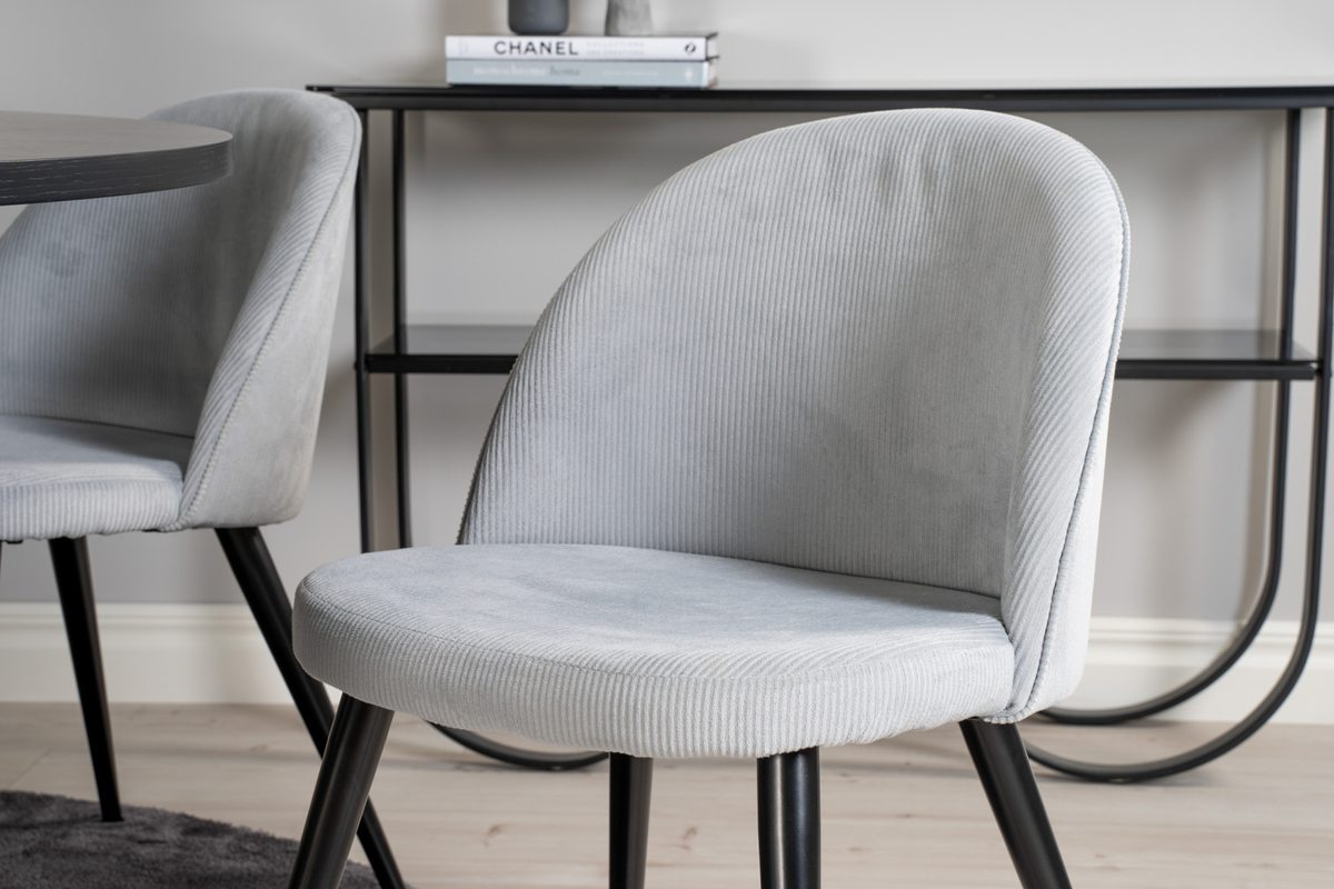 Sedia 'Elverum' - Grigio chiaro in velluto