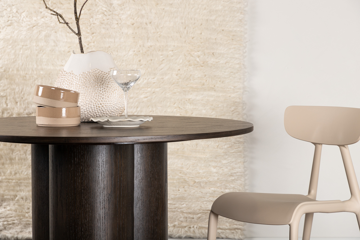 Tavolo da pranzo 'Orsa' Rotondo 110cm - Camoscio