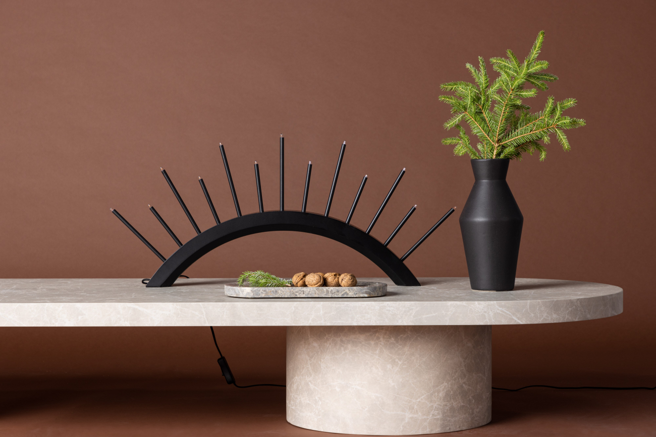 Candelabro dell'Avvento 'Mölndal' - Nero