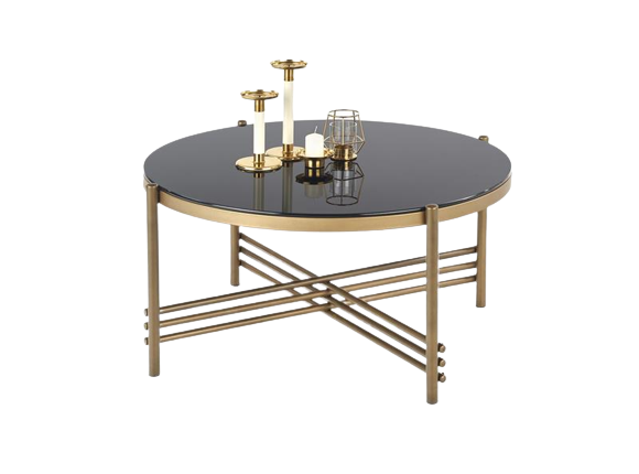 Tavolino 'Mare' - Nero/Oro