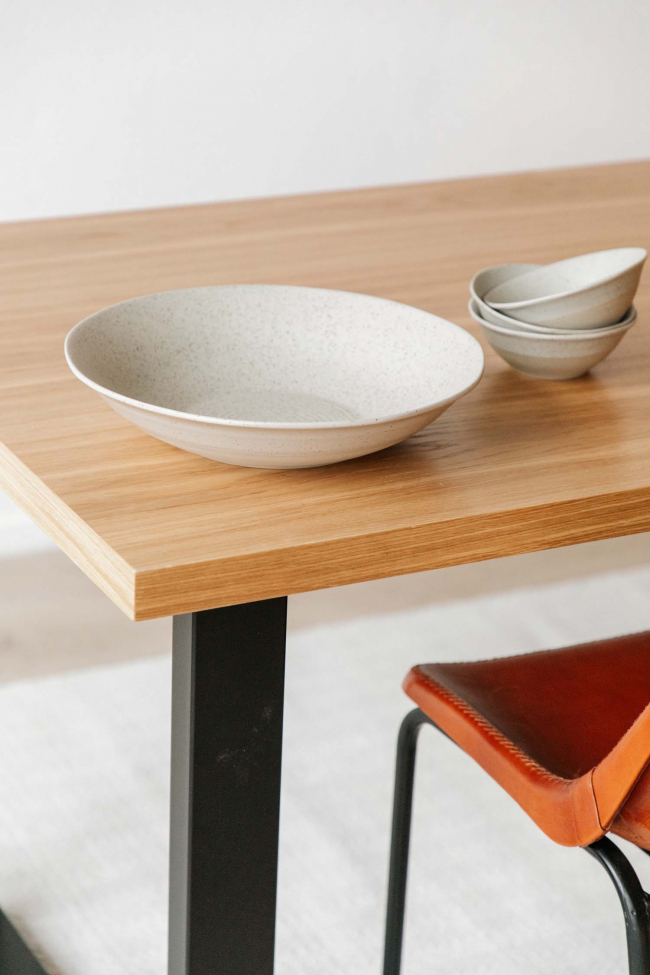 Tavolo da pranzo 'Radus' 140x85cm - Rovere/Nero