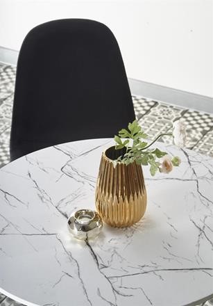 Tavolo da pranzo 'Lorca' Rotondo 80cm - Marmo/Bianco