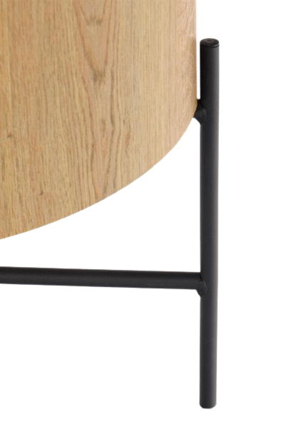 Tavolino laterale 'Lapland' - Rovere/Nero