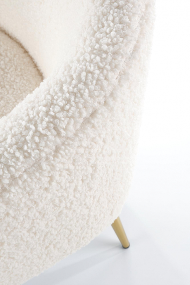 Poltrona 'Grifon' - Bianco/ottone