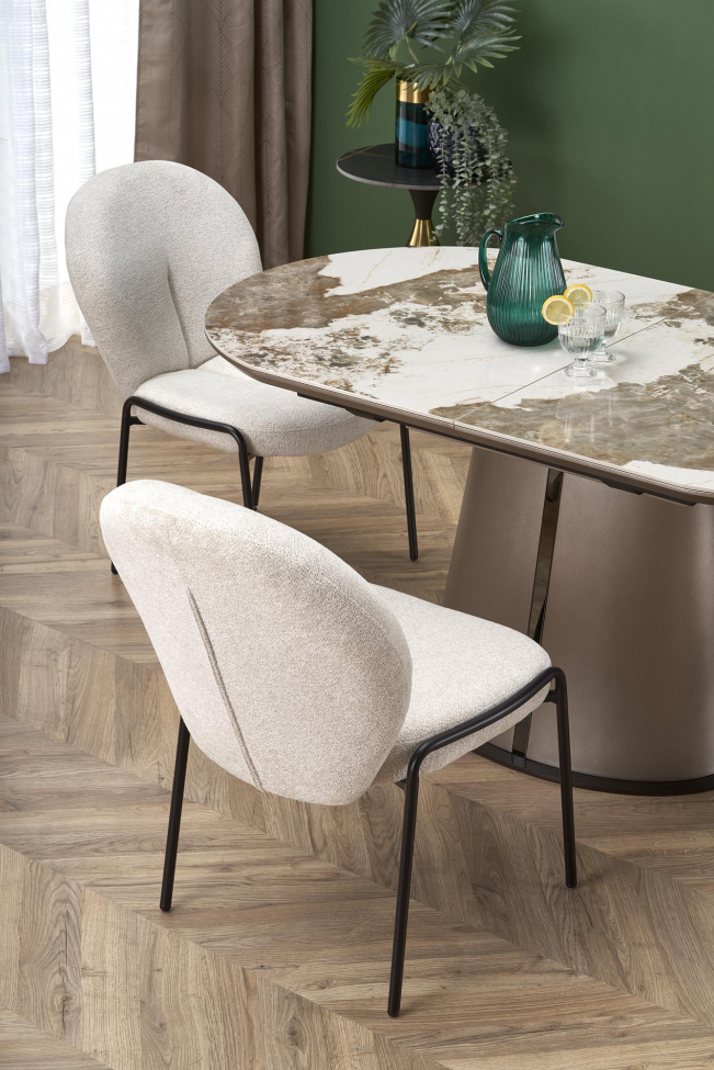 Tavolo da pranzo 'Robinson' 160-200cm - Beige
