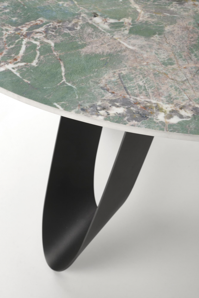 Tavolo da pranzo 'Giovanni' Rotondo 135cm - Verde/nero