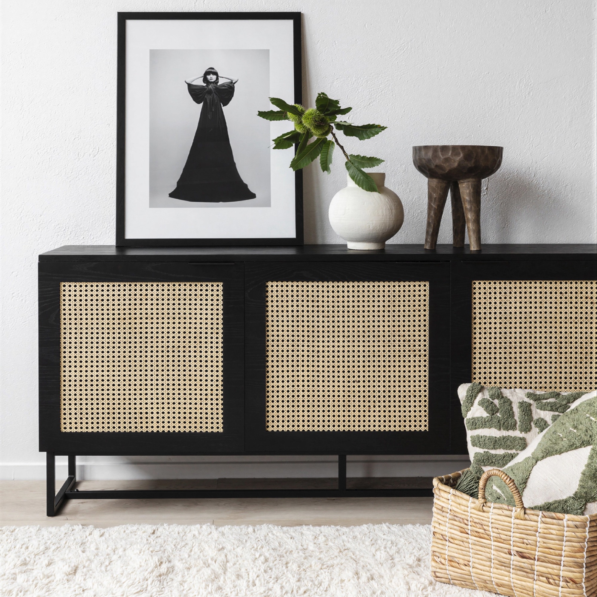 Sideboard 'Sailor' - Nero/Naturale