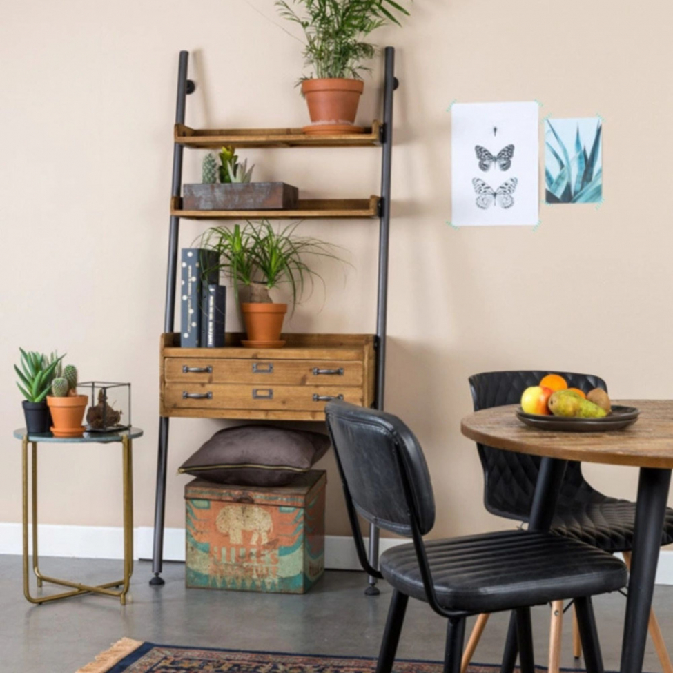 Tavolo da pranzo 'Mo' Rotondo 110cm - Teak/Acciaio