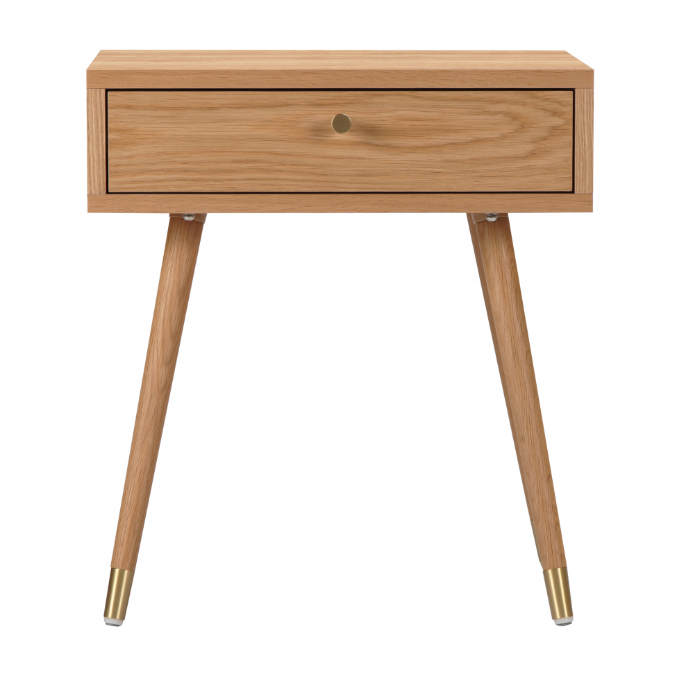 Comodino 'Prime' - Rovere/Ottone