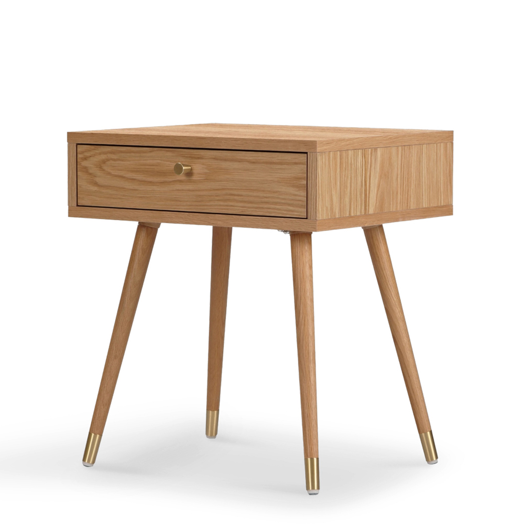 Comodino 'Prime' - Rovere/Ottone