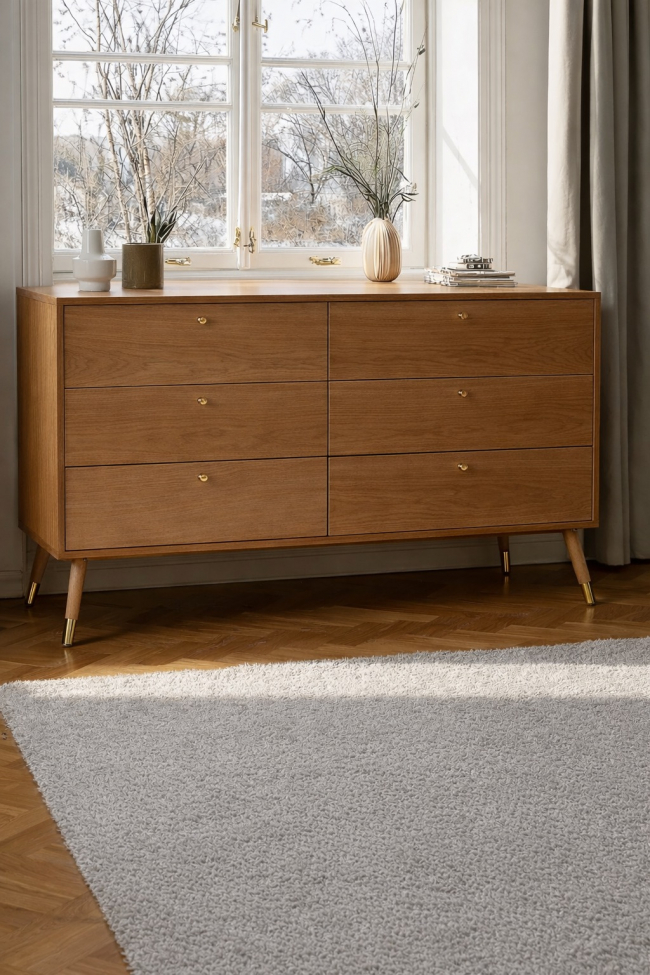 Cassettiera 'Prime' 6 cassetti - Rovere