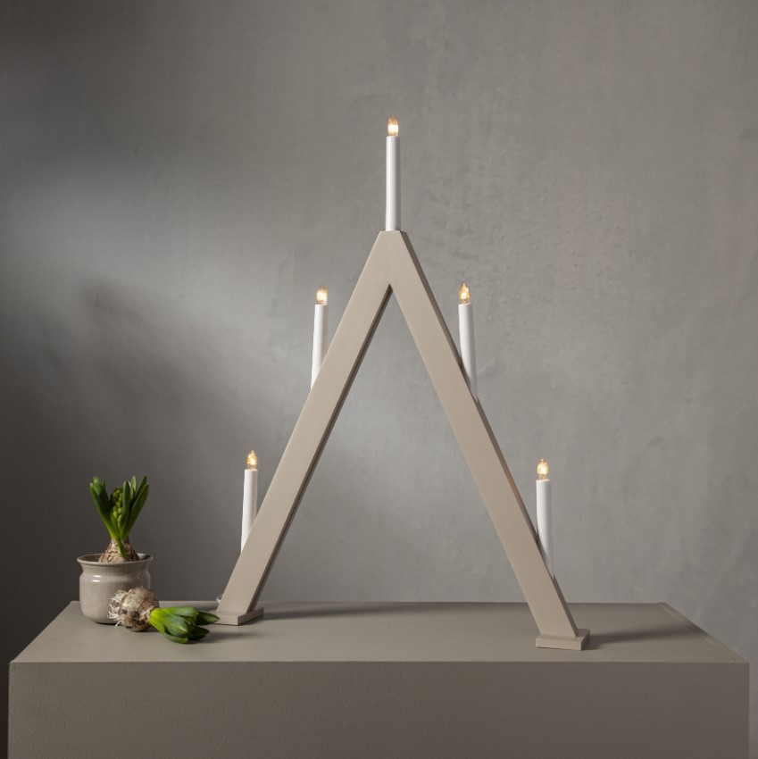 Candelabro dell'Avvento 'Albo' - Beige