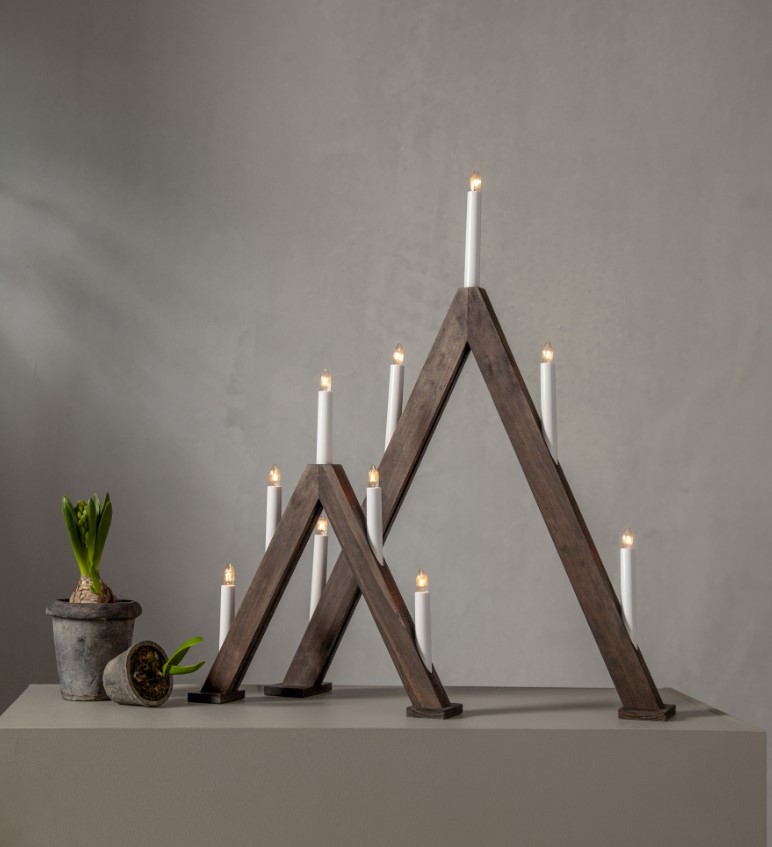 Candelabro dell'Avvento 'Albo' - Noce