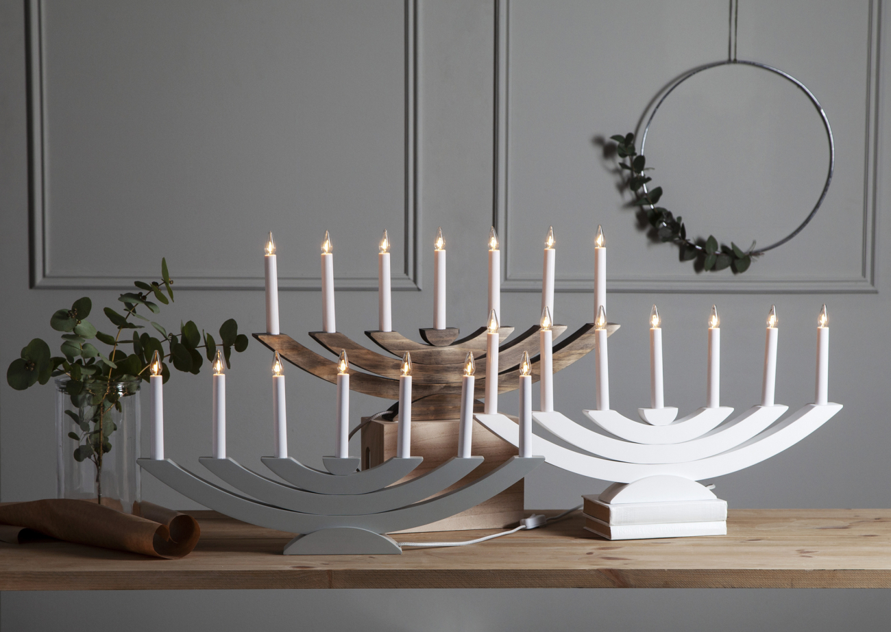 Candelabro dell'Avvento 'Navida' - Grigio
