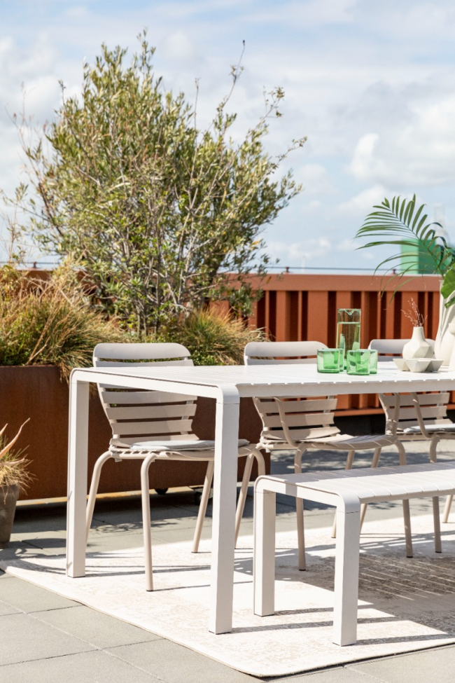 Tavolo da giardino 'Vondel' 214x97cm - Bianco