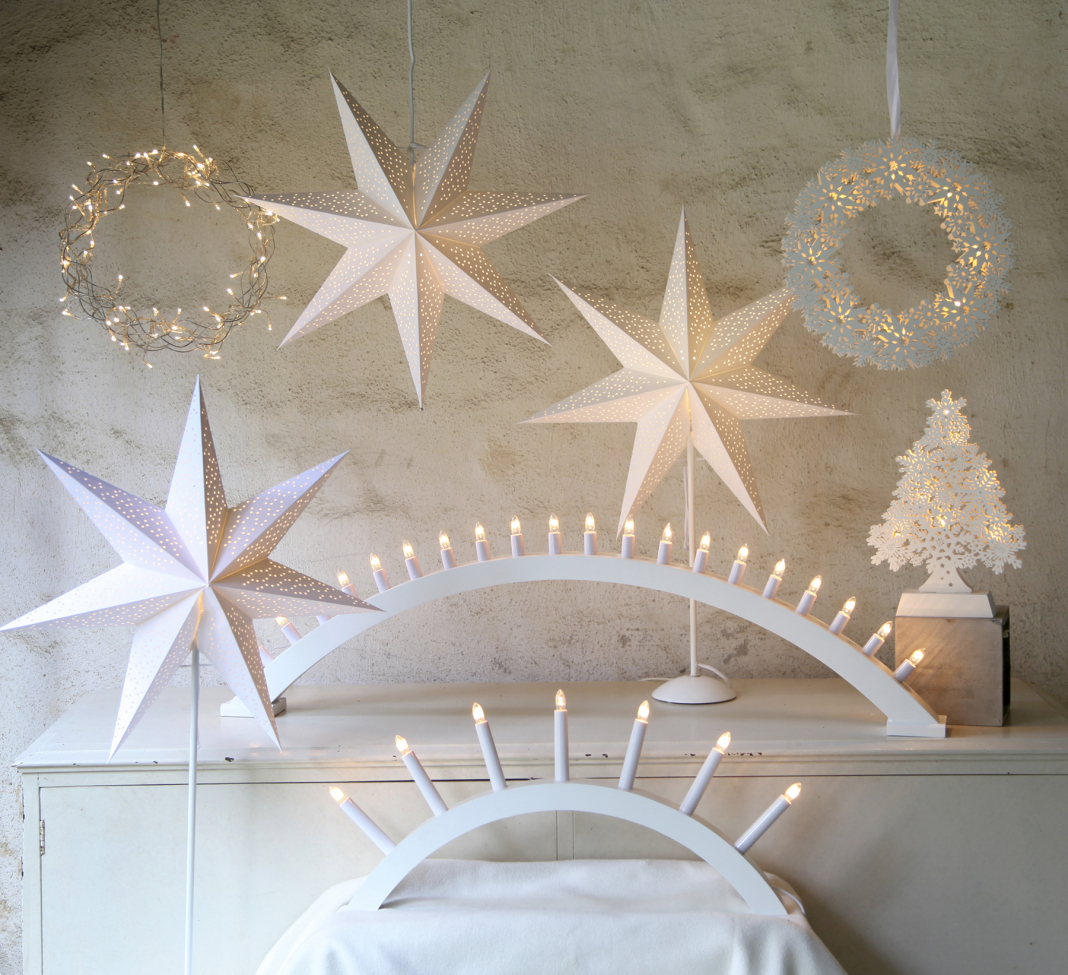 Candelabro dell'Avvento 'Aura' - Bianco