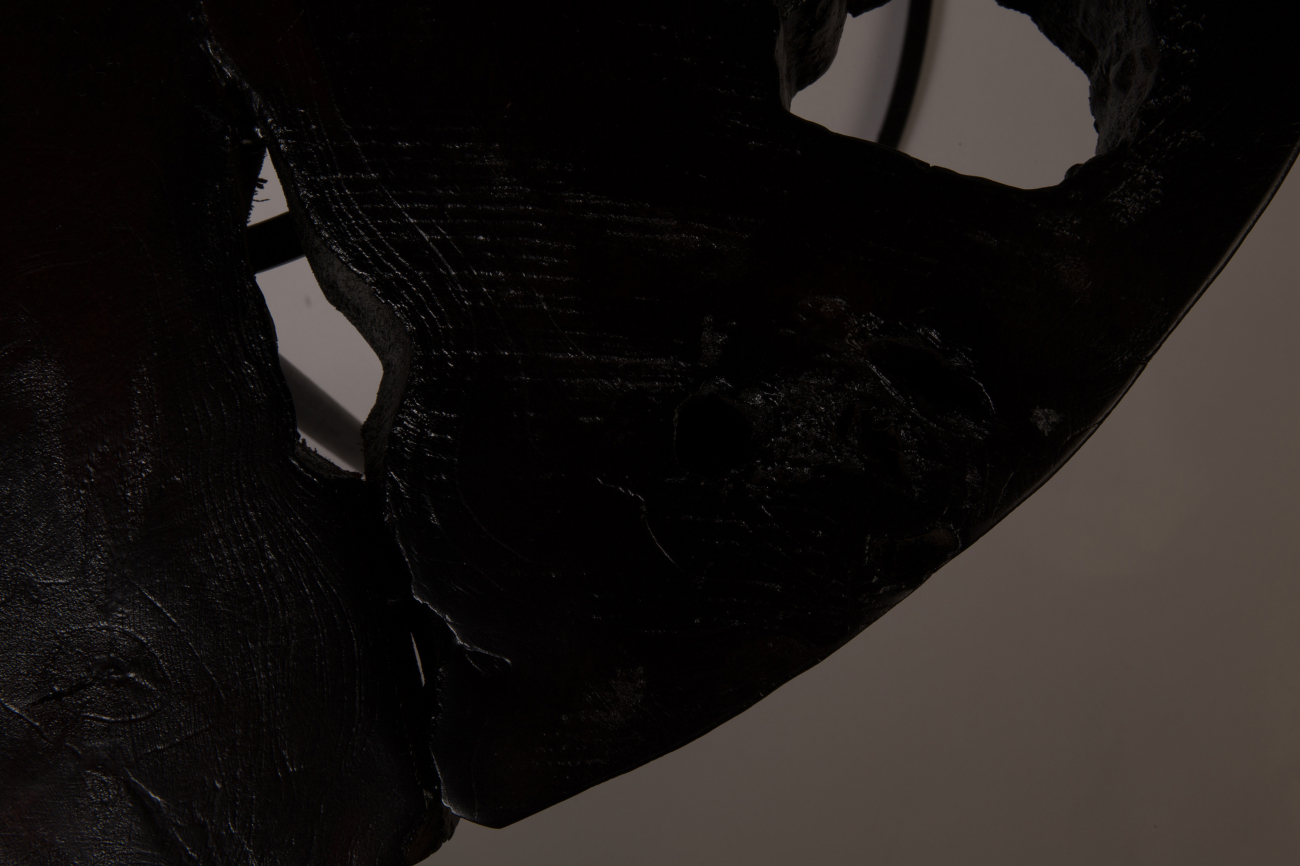 Tavolino laterale 'Kraton' - Nero/Marrone