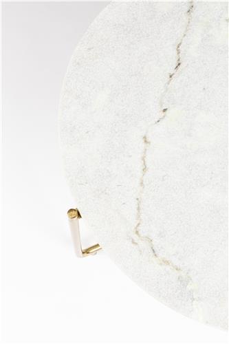 Tavolino 'Timpa' Rotondo 70cm - Marmo/Oro