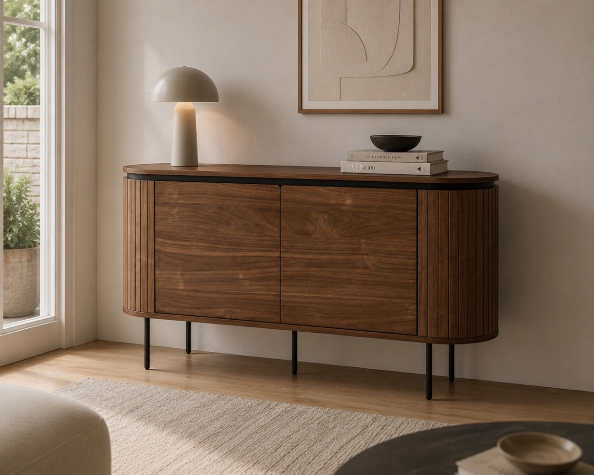 Sideboard 'K&auml;rra' - Noce/Nero