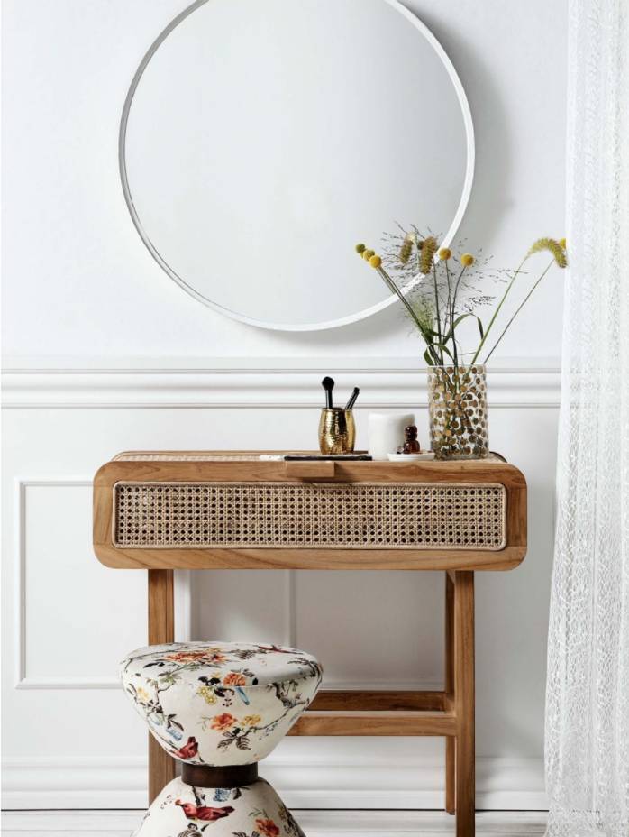 Tavolo consolle 'Teak' - Naturale