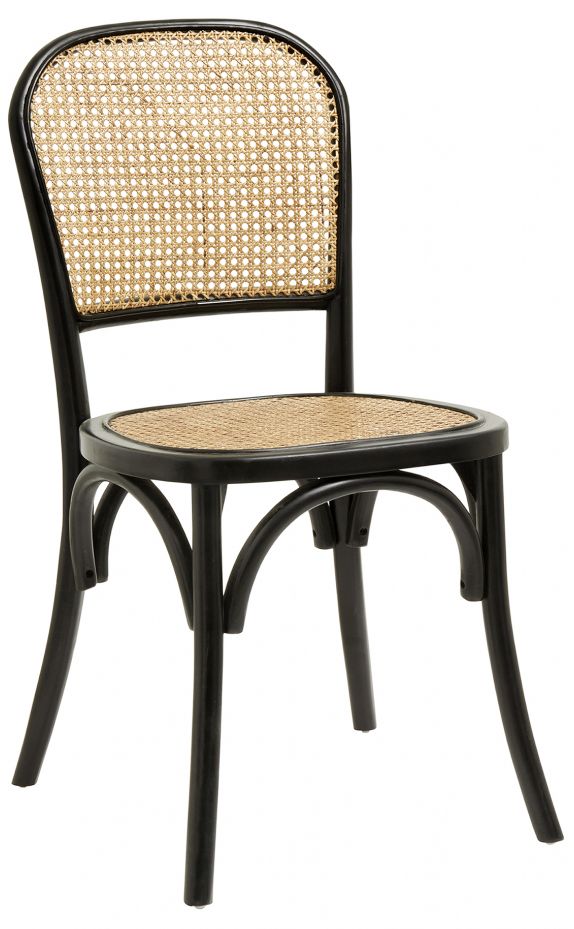 Sedia 'Wicky' - Nero/Naturale