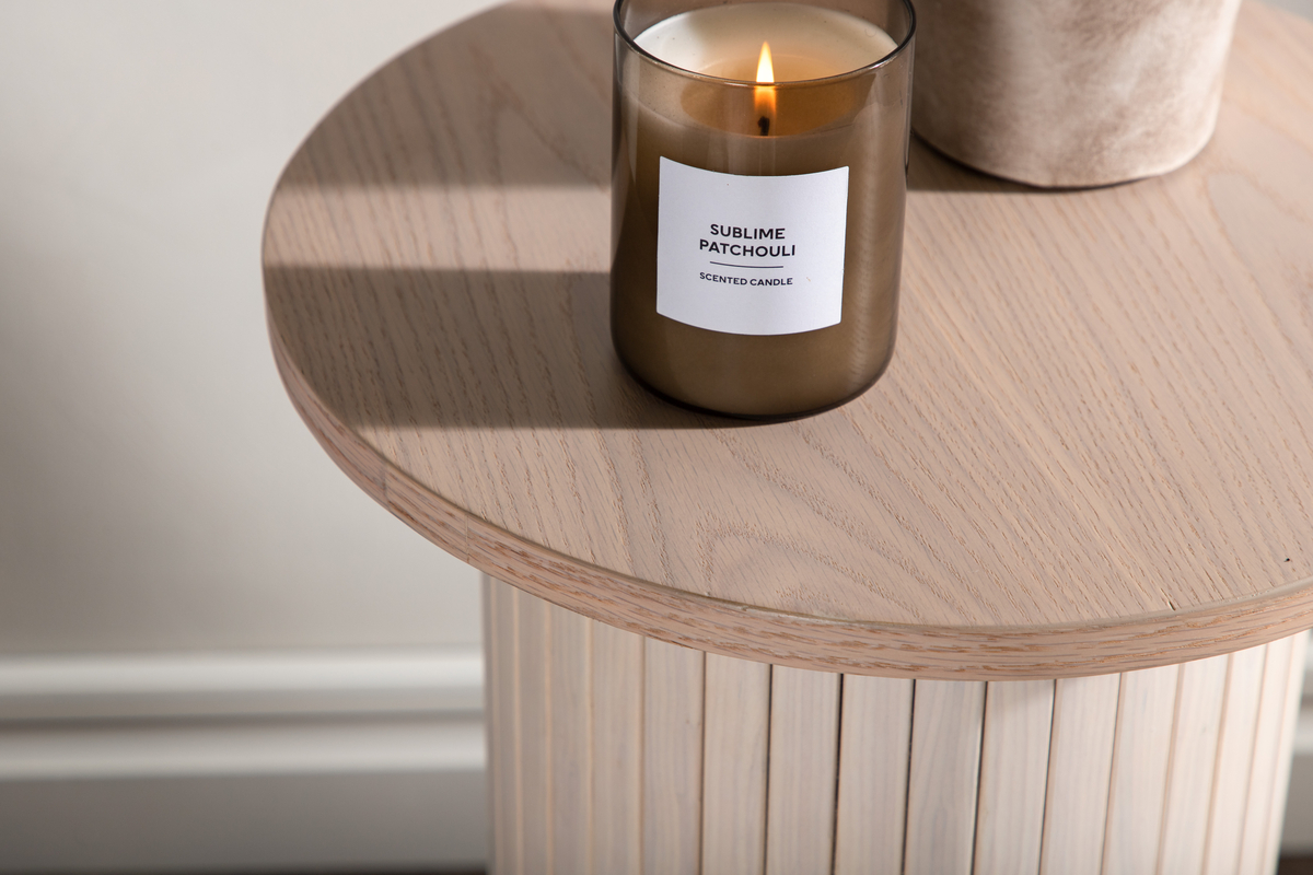 Tavolino 'Barkaby' Rotondo 40cm - Beige