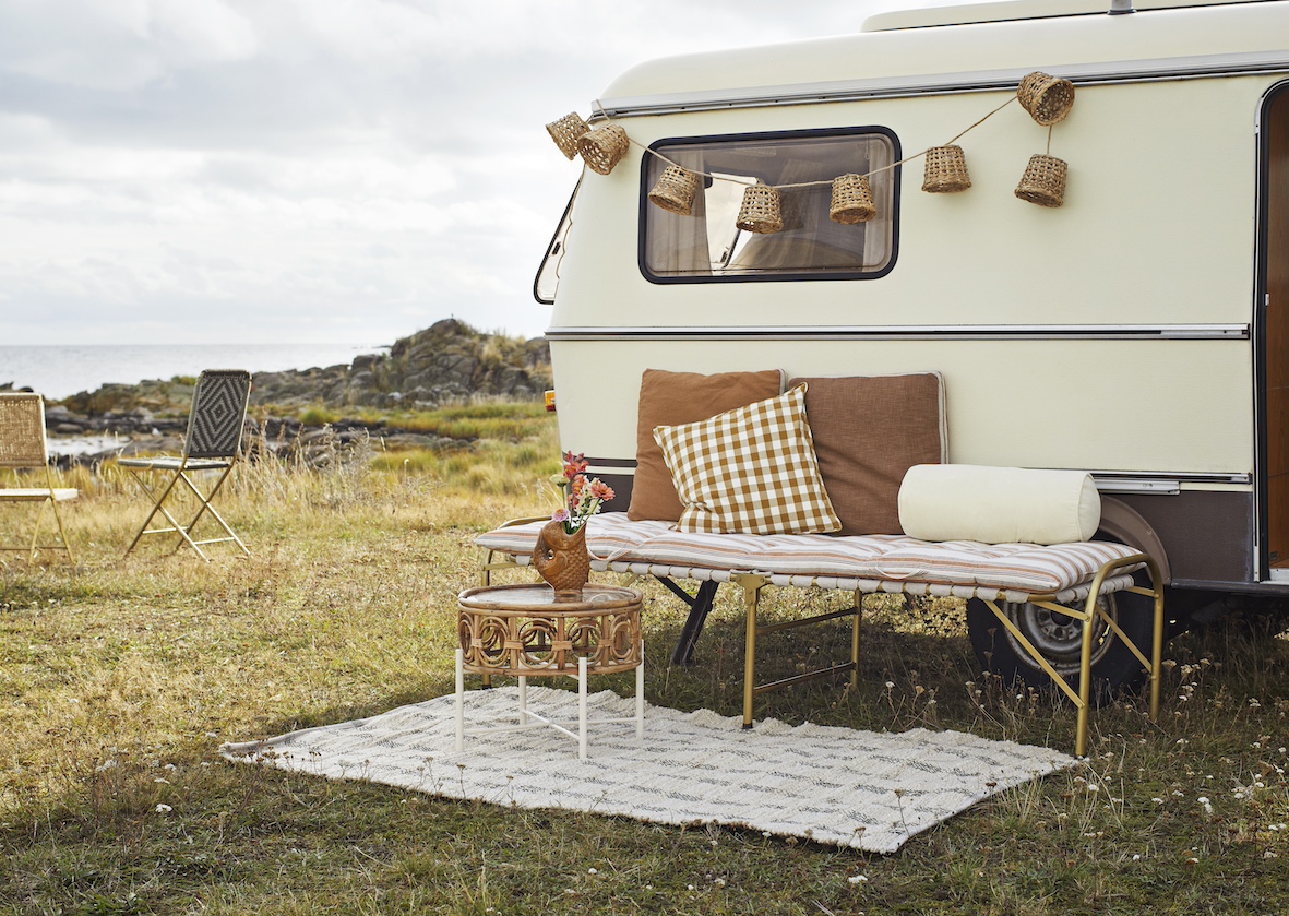 Letto 'Foldable' - Bianco/ottone