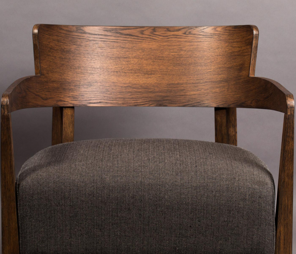 Poltrona 'Duran' - Grigia/Marrone