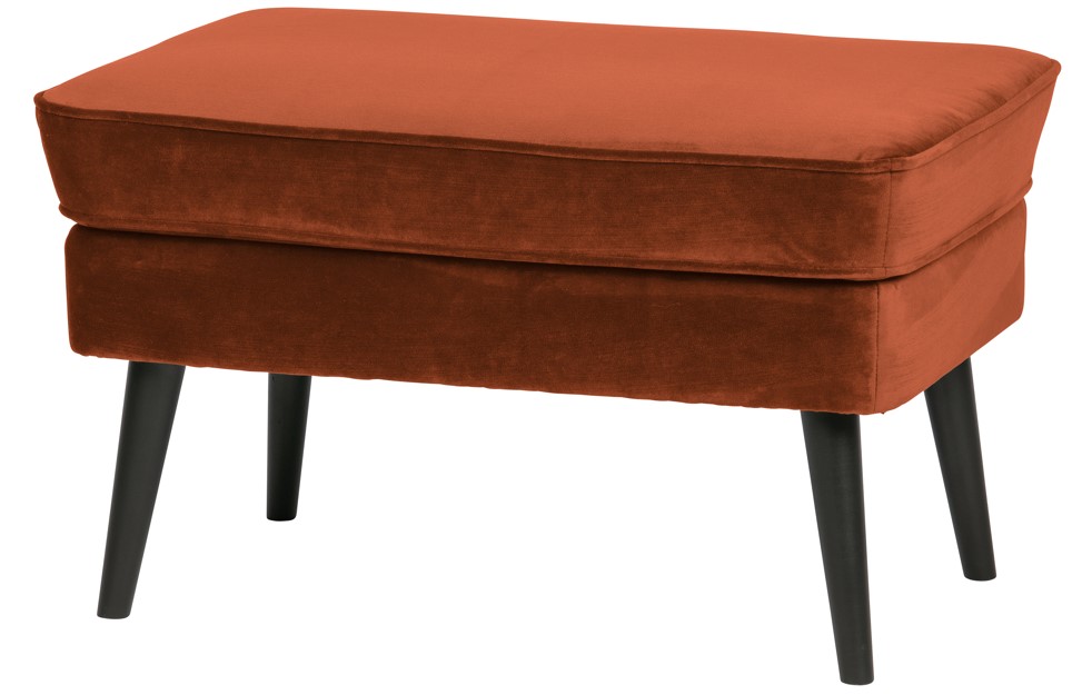 Puff 'Rocco' - Ruggine/Velluto