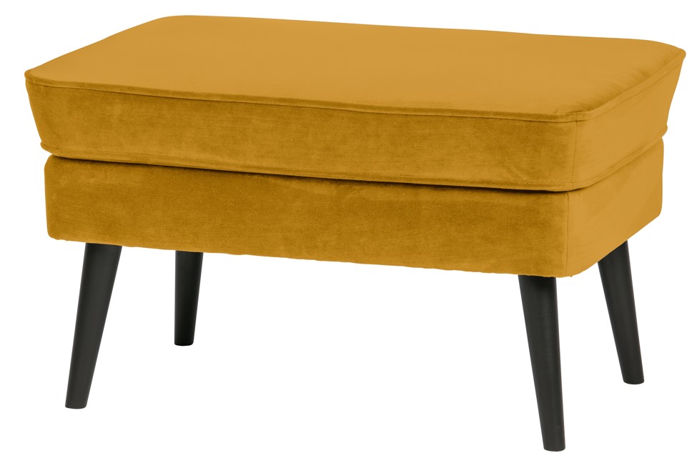 Puff 'Rocco' - Ocra/Velluto