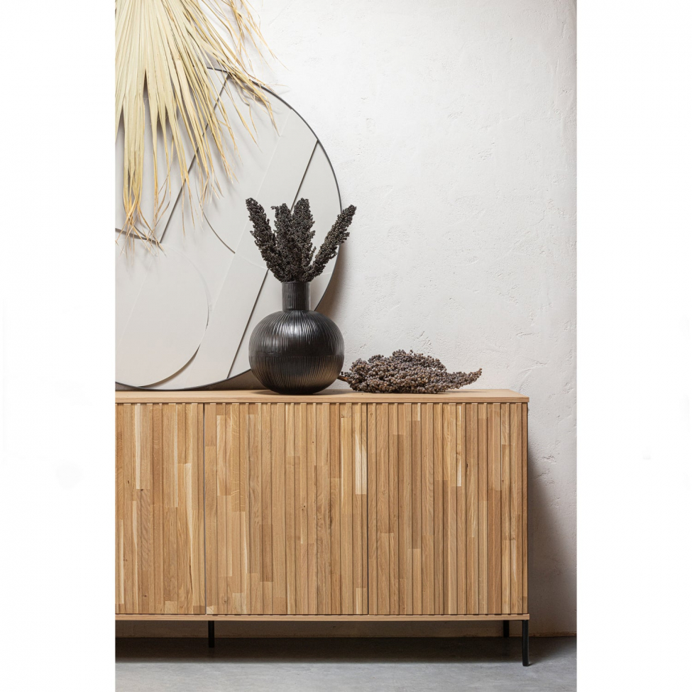Sideboard 'New Gravure' 200 cm - Rovere/Nero