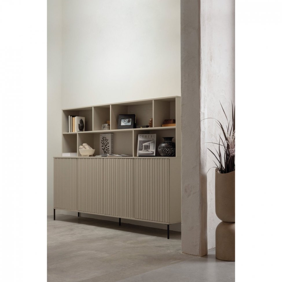 Sideboard 'New Gravure' 200 cm - Beige/Nero
