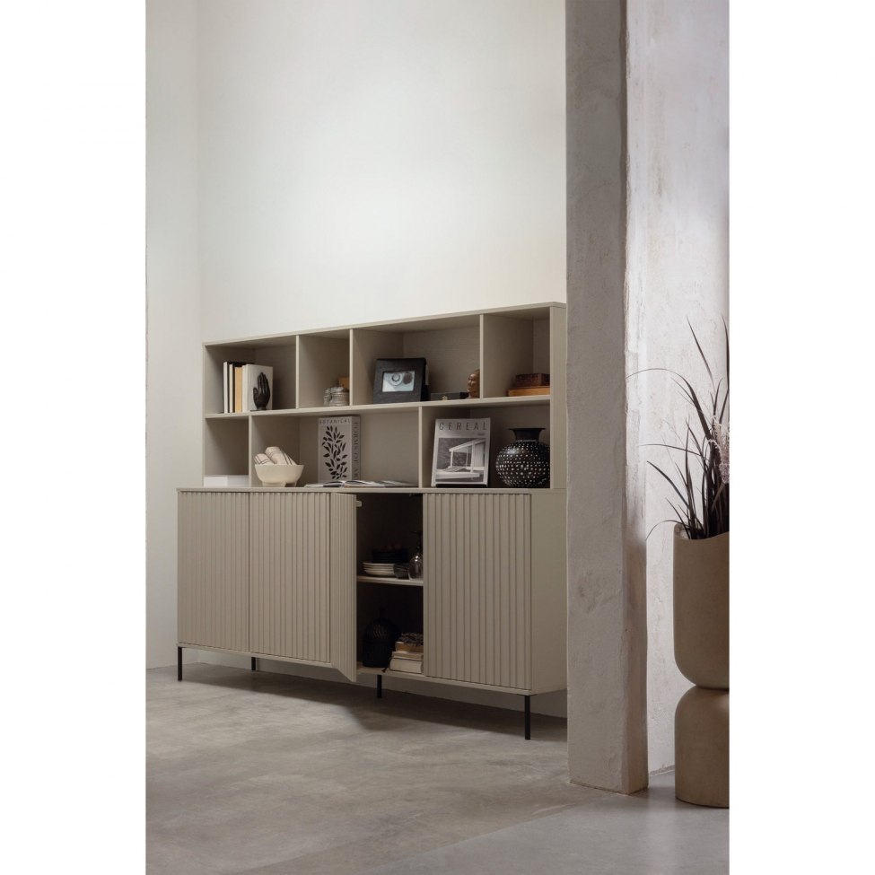 Sideboard 'New Gravure' 200 cm - Beige/Nero