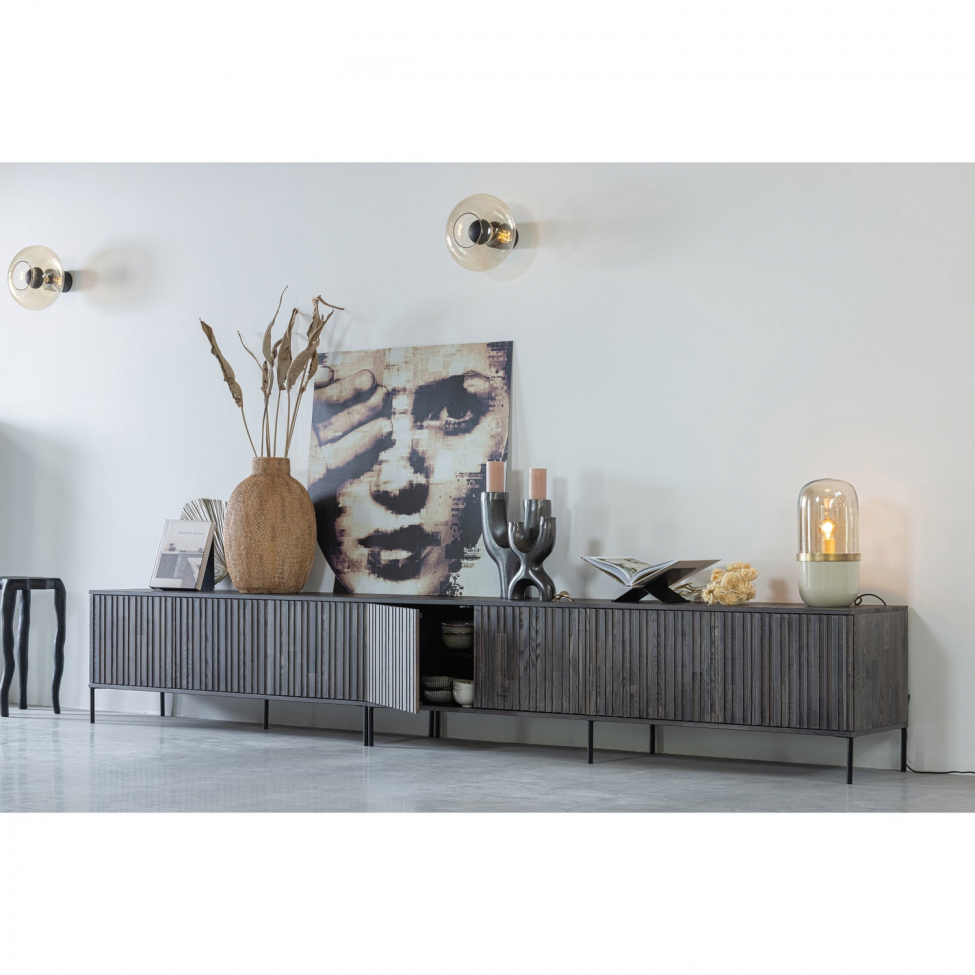 Mobile TV 'New Gravure' 100 cm - Marrone scuro/Nero