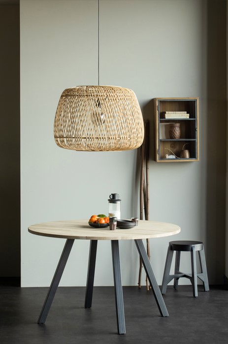 Tavolo da pranzo 'Tablo' Rotondo 120cm - Naturale/Nero