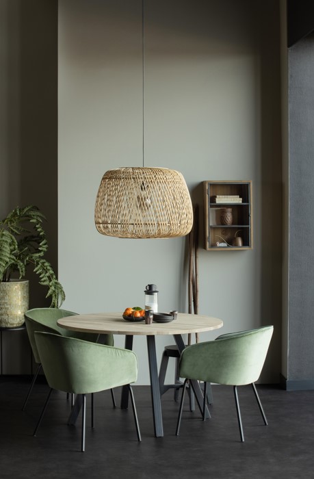 Tavolo da pranzo 'Tablo' Rotondo 120cm - Naturale/Nero