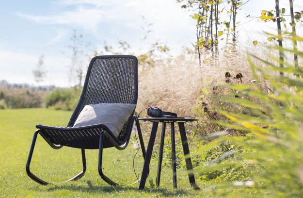 Sedia a dondolo 'Tom' - Nero