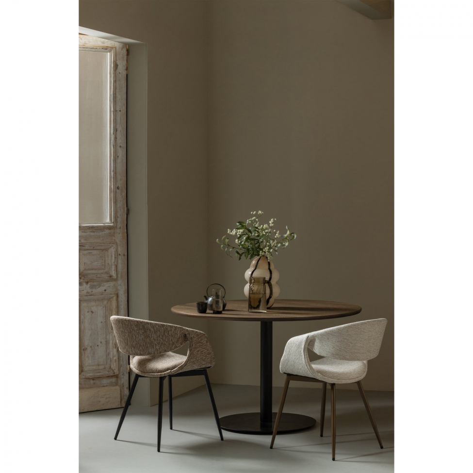 Sedia da pranzo 'Yossi' - Beige/Nera