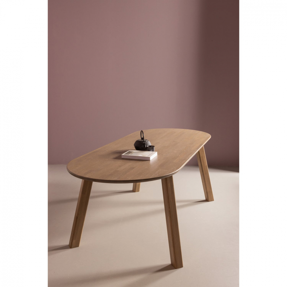 Tavolo da pranzo 'Tablo' 220x90 cm ovale - Marrone grigio