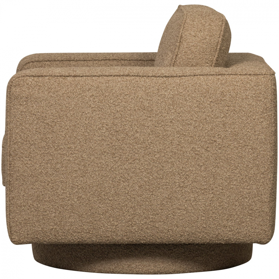 Poltrona girevole 'Lazy' - Marrone bouclé