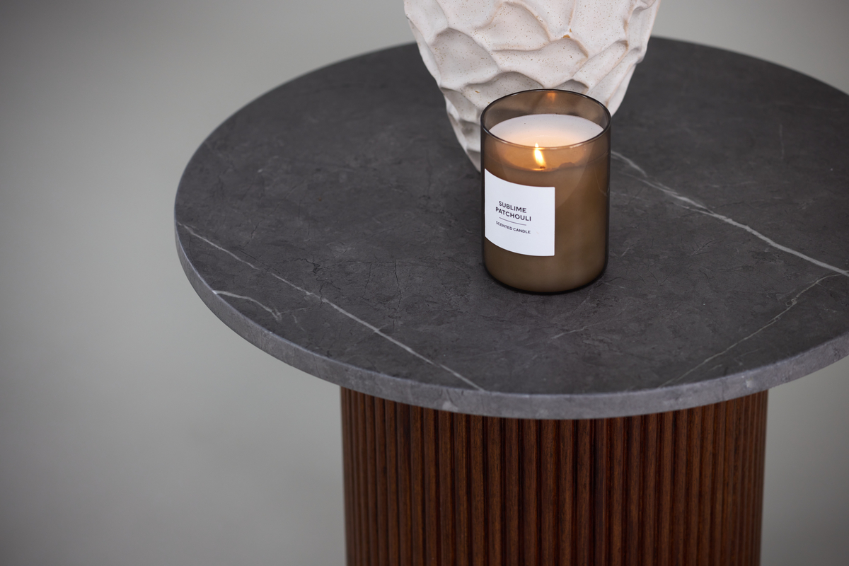 Tavolino 'Härjedalen' Rotondo 52cm - Marrone