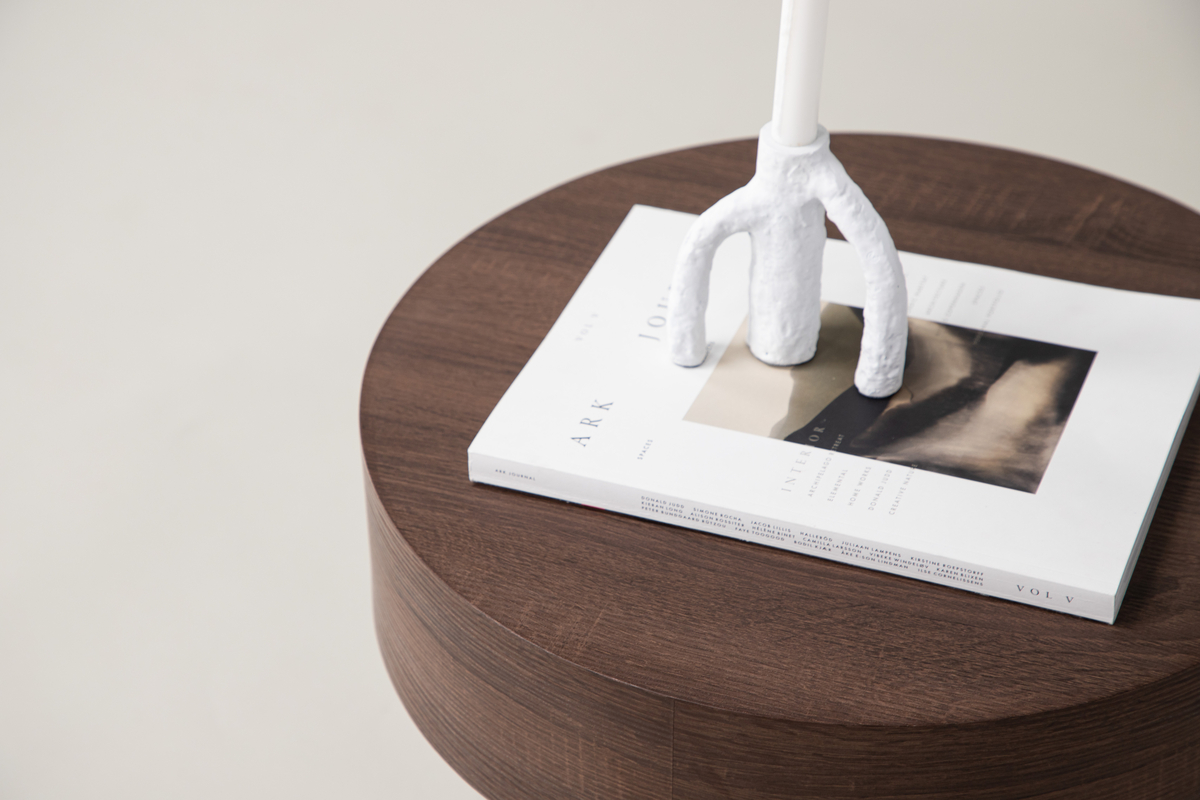 Tavolino 'Mariefred' Rotondo 50cm - Marrone